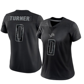 Limited Zeke Turner Women's Detroit Lions Reflective Jersey - Black