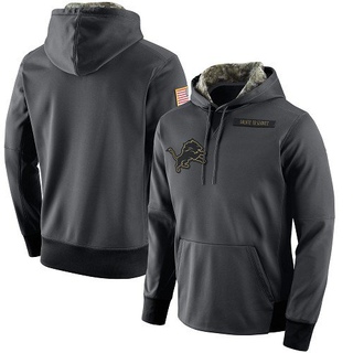 Men's Detroit Lions Salute to Service Player Performance Hoodie - Anthracite